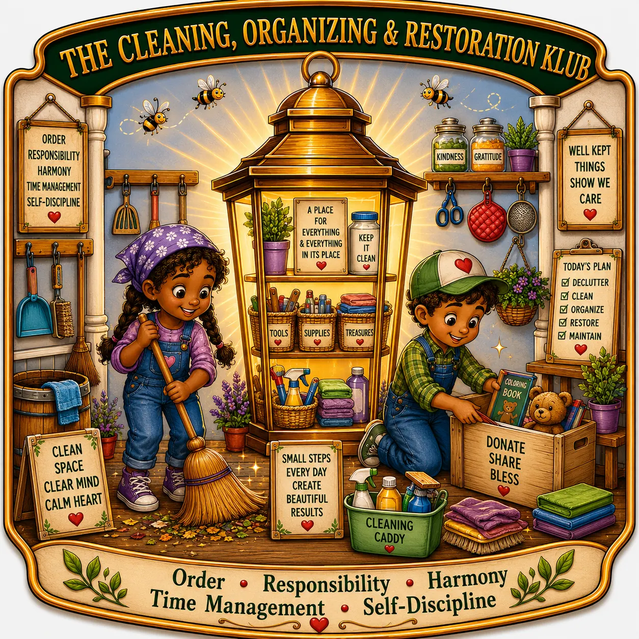 The Cleaning Organizing and Restoration Klub illustration