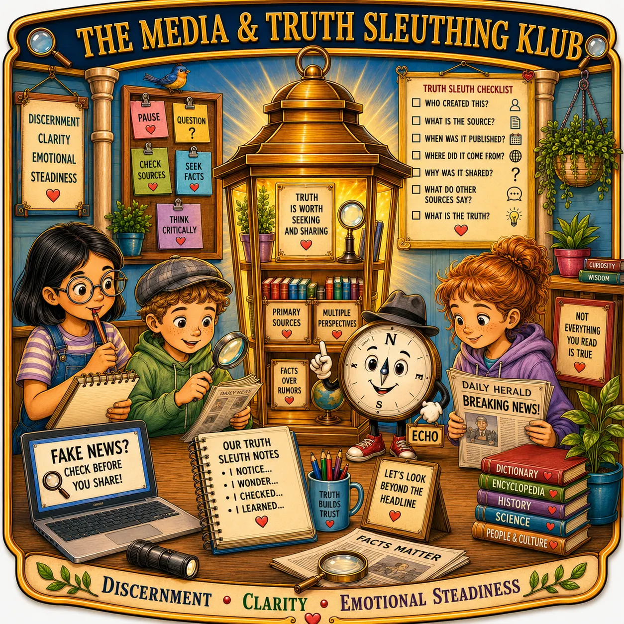 The Media and Truth Sleuthing Klub illustration