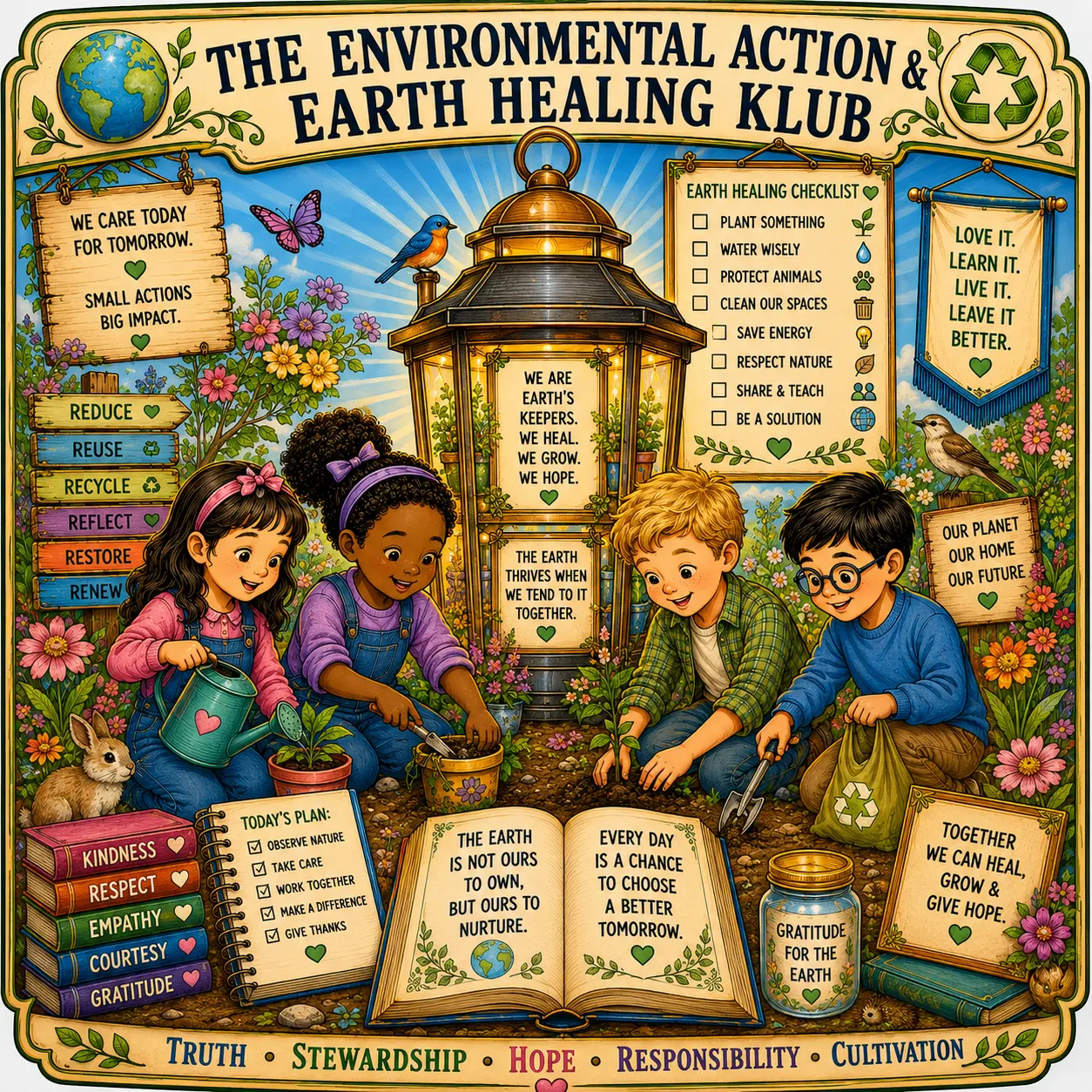 The Environmental Action and Earth Healing Klub illustration
